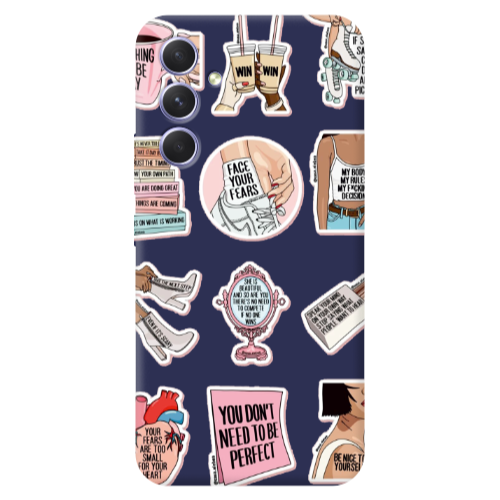 Samsung A54 Everything will be okay Dark blue Colored Silicone TPU Θήκη