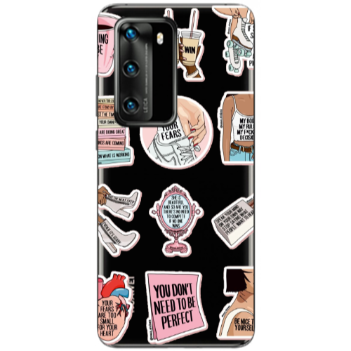 Huawei P40 Everything will be okay Transparent Silicone TPU Θήκη