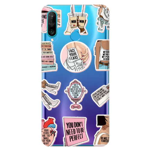 Huawei P30 Lite Everything will be okay Transparent Silicone TPU Θήκη