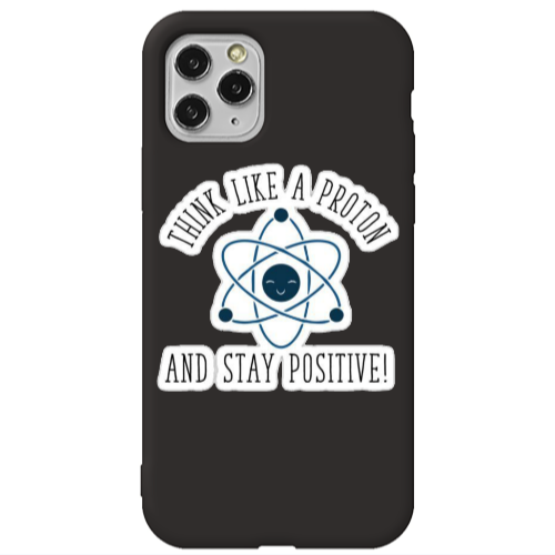 Apple iPhone 11 Pro Positive Black Colored Silicone TPU Θήκη