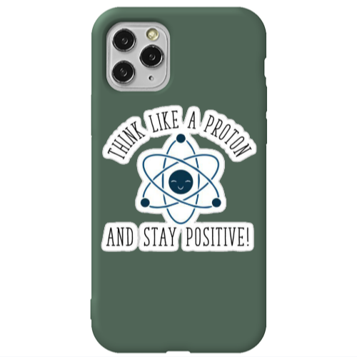 Apple iPhone 11 Pro Positive Dark Green Colored Silicone TPU Θήκη