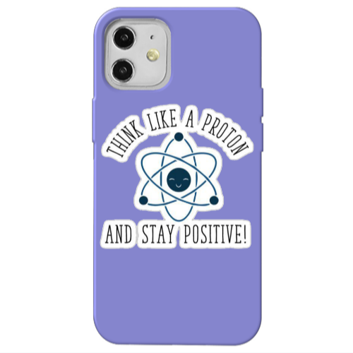 Apple iPhone 12 Positive Purple Colored Silicone TPU Θήκη