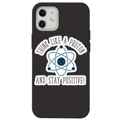 Apple iPhone 12 Positive Black Colored Silicone TPU Θήκη