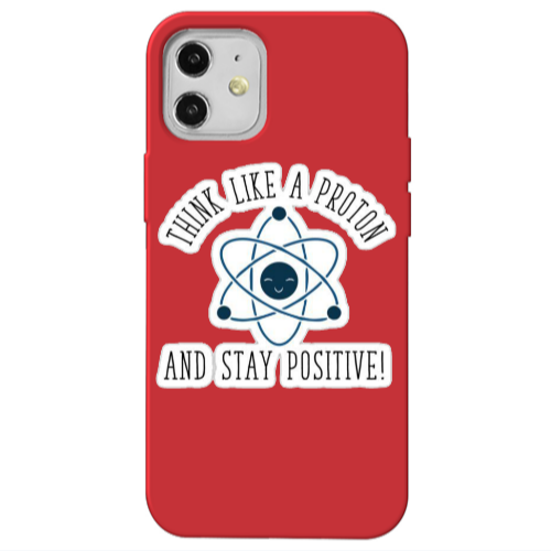 Apple iPhone 12 Positive Red Colored Silicone TPU Θήκη