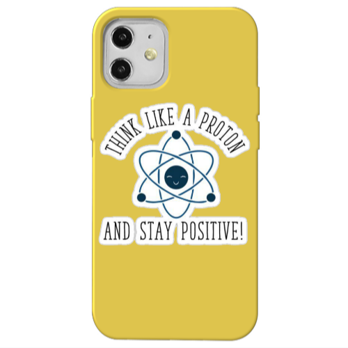 Apple iPhone 12 Positive Yellow Colored Silicone TPU Θήκη