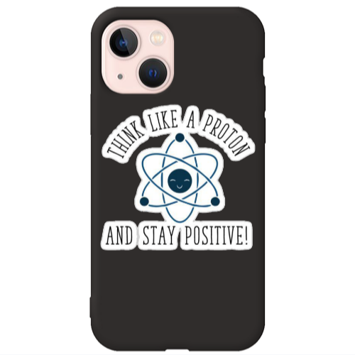 Apple iPhone 13 Positive Black Colored Silicone TPU Θήκη