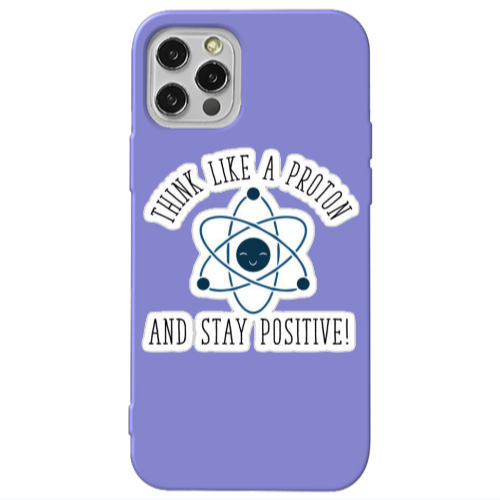 Apple iPhone 12 Pro Positive Purple Colored Silicone TPU Θήκη