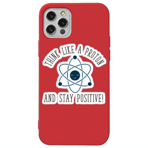Apple iPhone 12 Pro Positive Red Colored Silicone TPU Θήκη