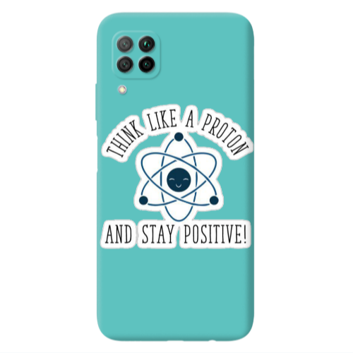 Huawei P40 Lite Positive Turquoise Colored Silicone TPU Θήκη
