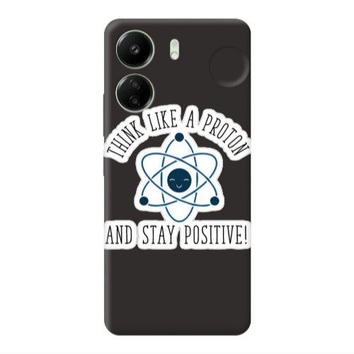 Xiaomi Redmi 13C Positive Black Colored Silicone TPU Θήκη